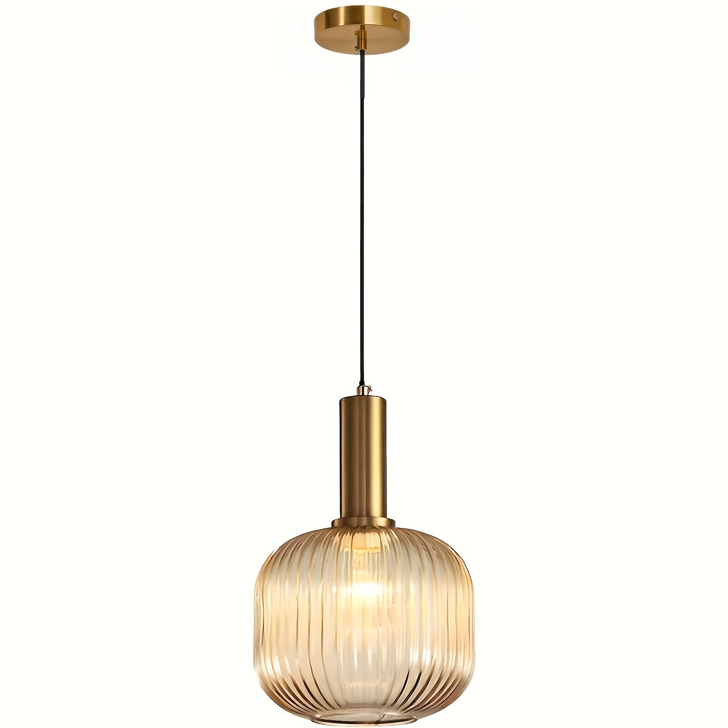Striped Glass Pendant Light