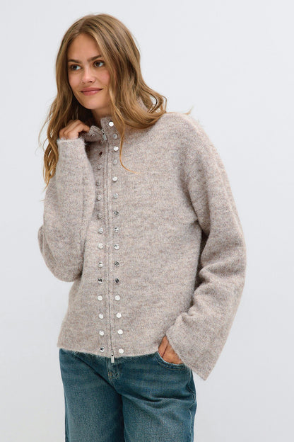 Knitted button cardigan