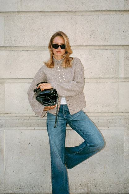 Knitted button cardigan