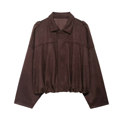 Suede Bomber Jacket