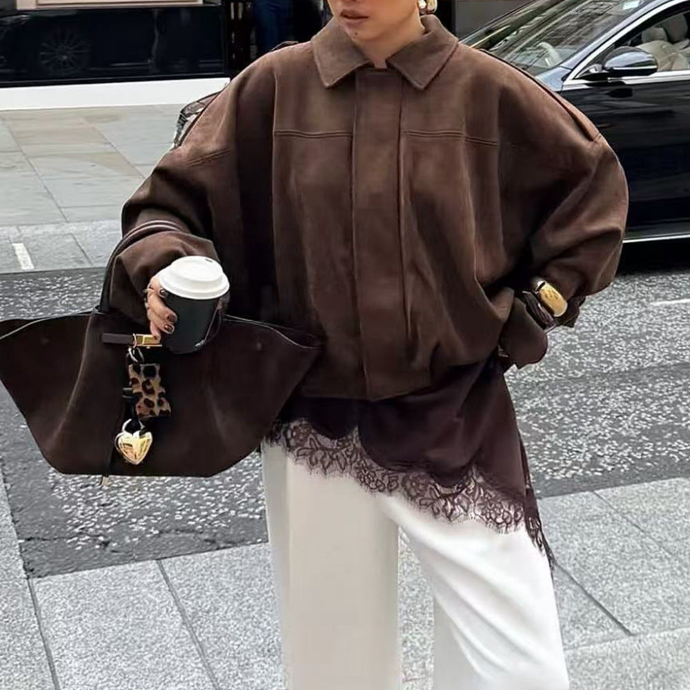 Suede Bomber Jacket
