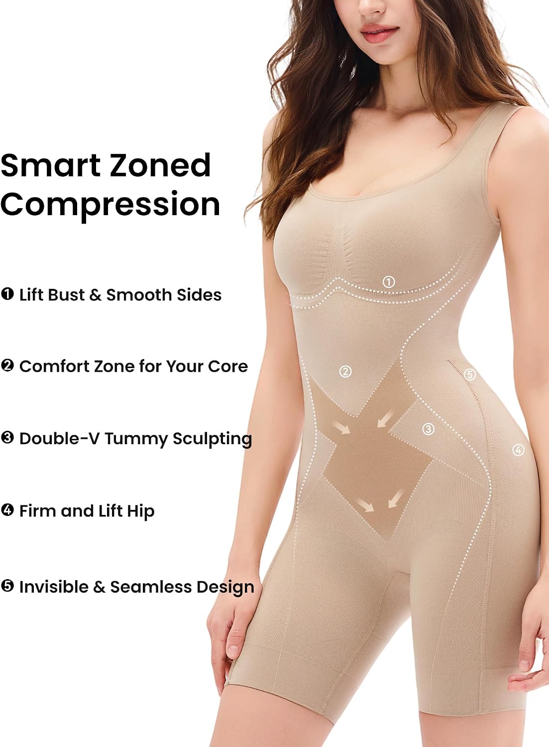 Easy-Off Bodysuit Bathroom-Friendly Tummy Control Shapewear