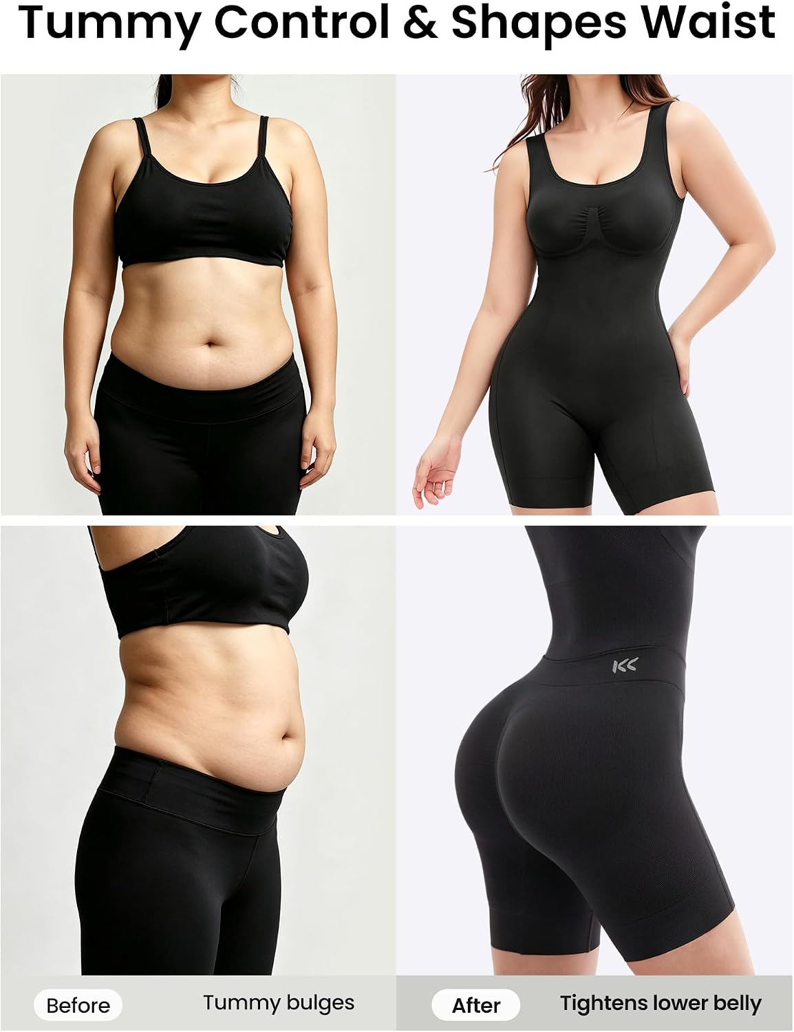 Easy-Off Bodysuit Bathroom-Friendly Tummy Control Shapewear