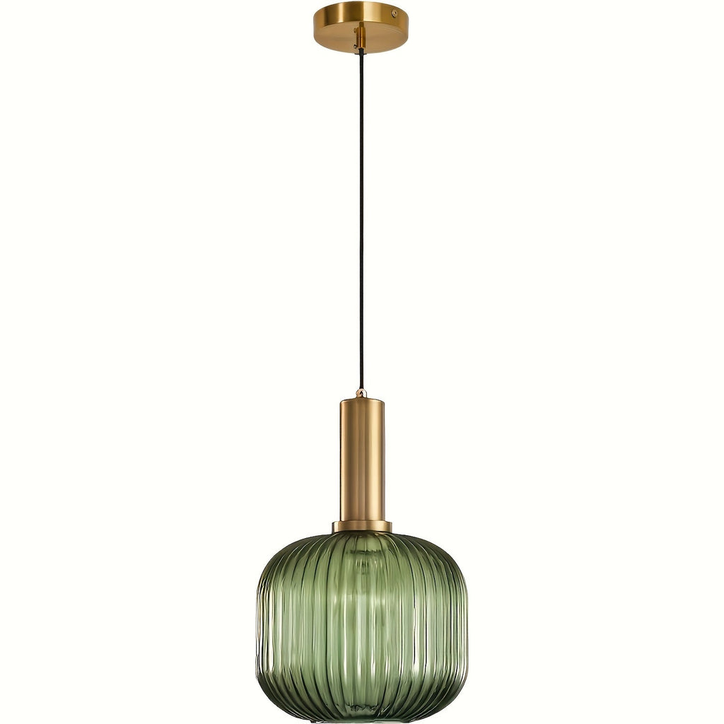 Striped Glass Pendant Light