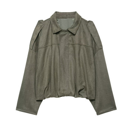 Suede Bomber Jacket