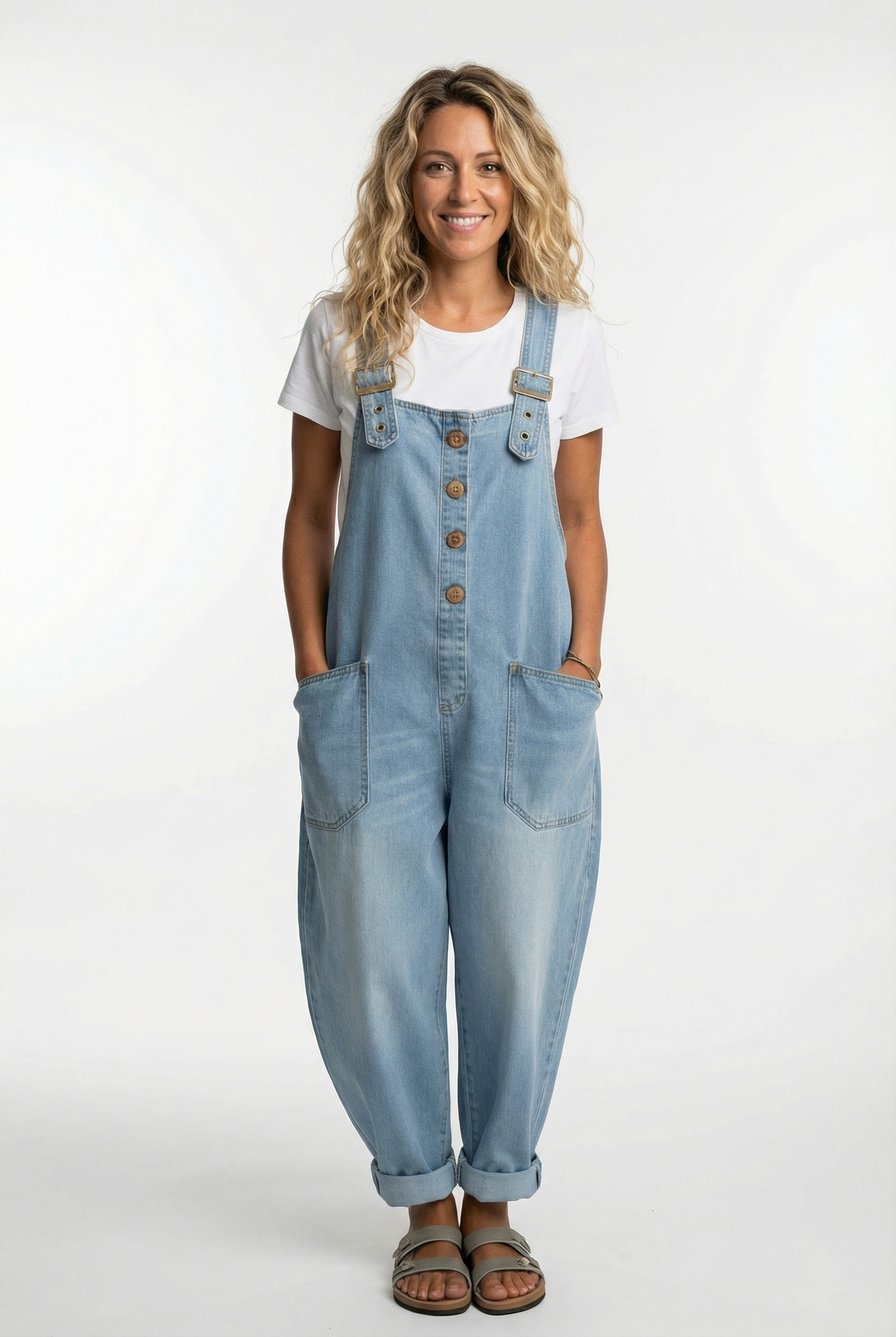 Women's denim overalls jumpsuit, colour option
