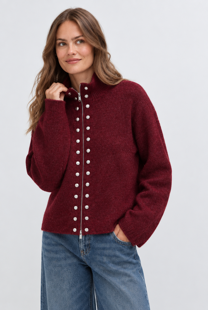 Knitted button cardigan