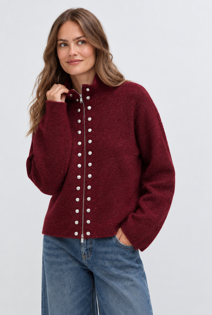 Knitted button cardigan