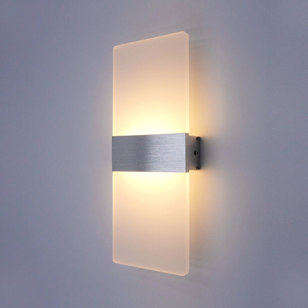 Modern LED Wall Lamp Silver 12W