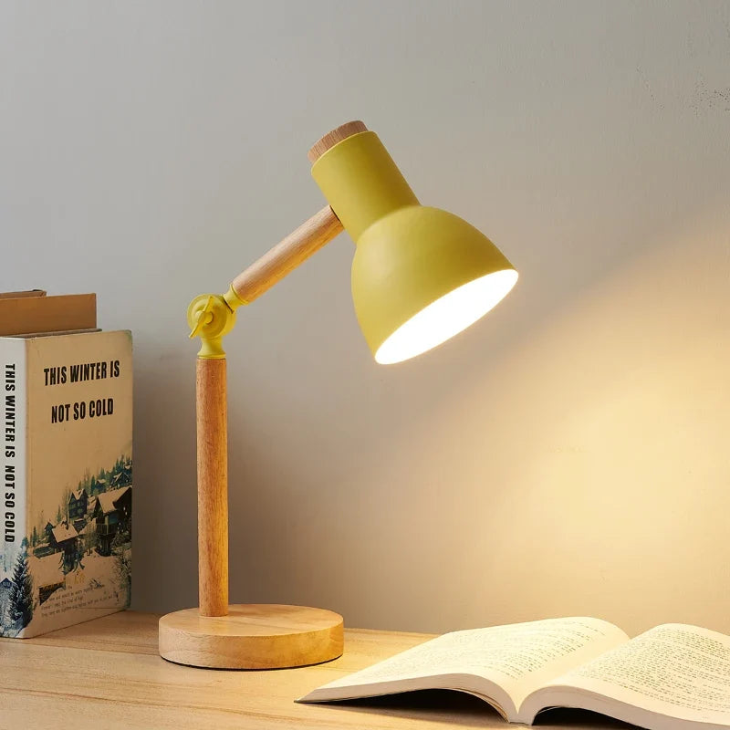 Nordic Wooden Desk Lamp
