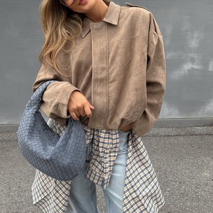 Suede Bomber Jacket