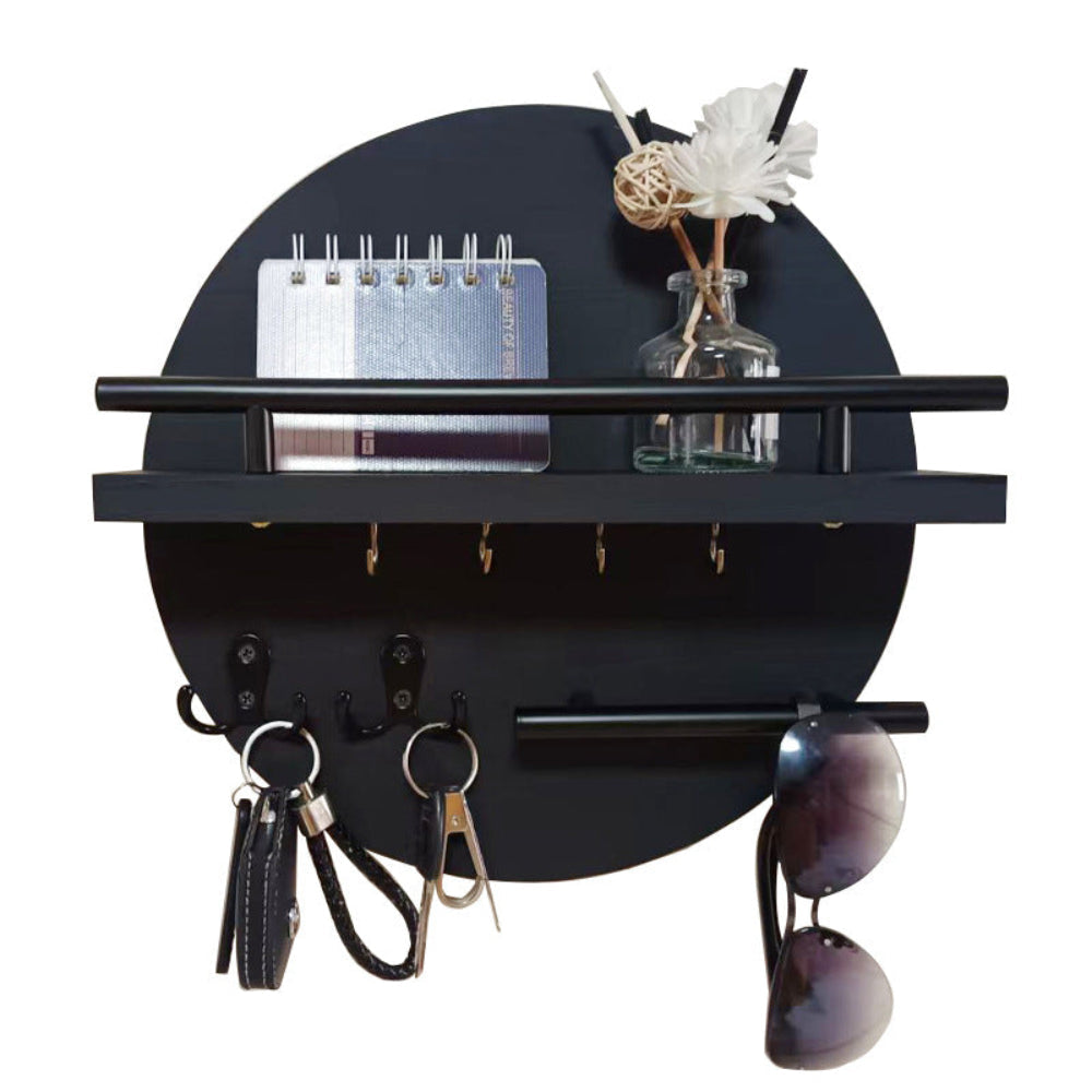 Round Wooden Key Holder