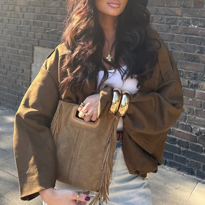 Suede Bomber Jacket