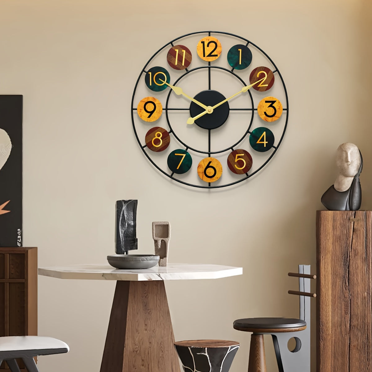Retro Metal Wall Clock