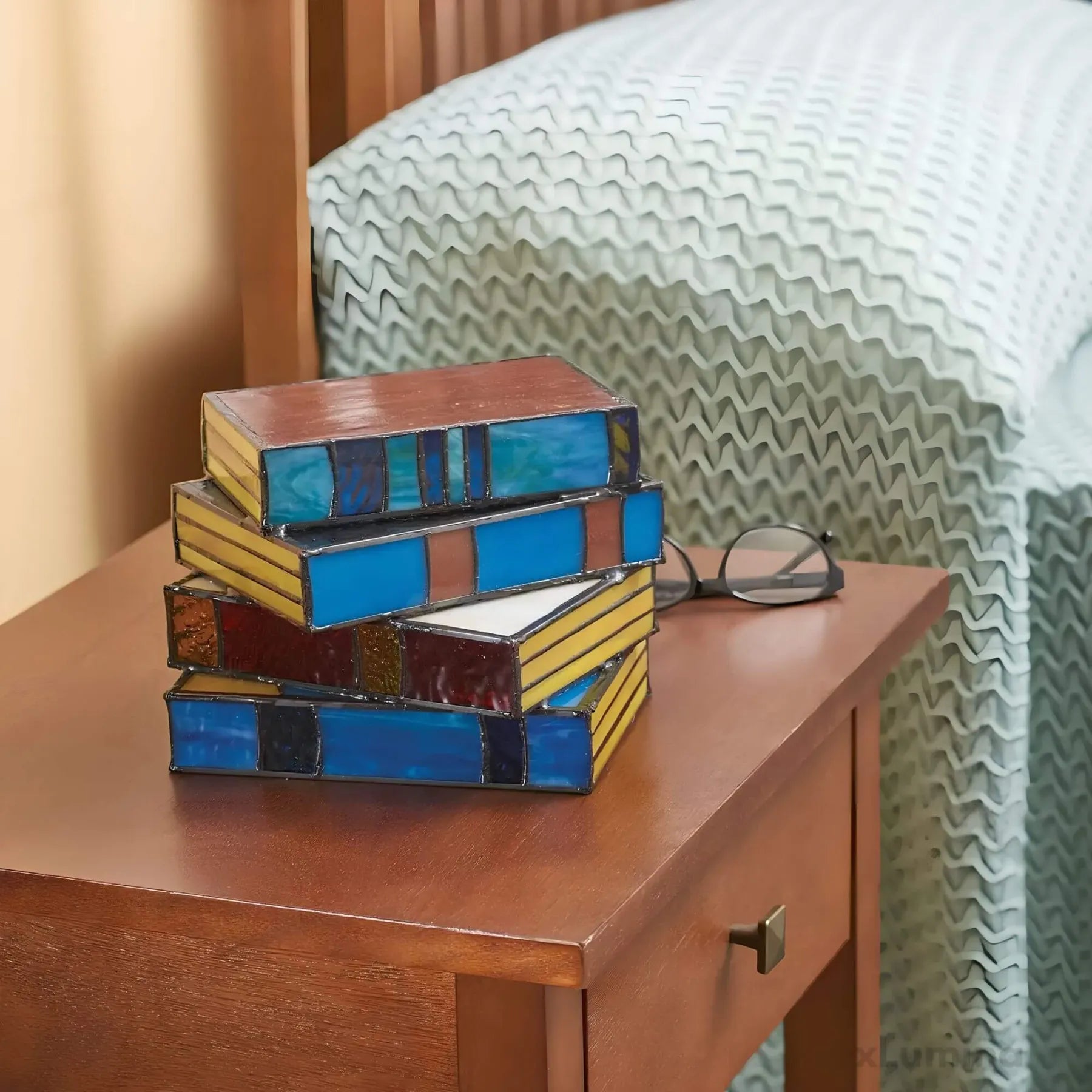 Stained Glass Book Lamp