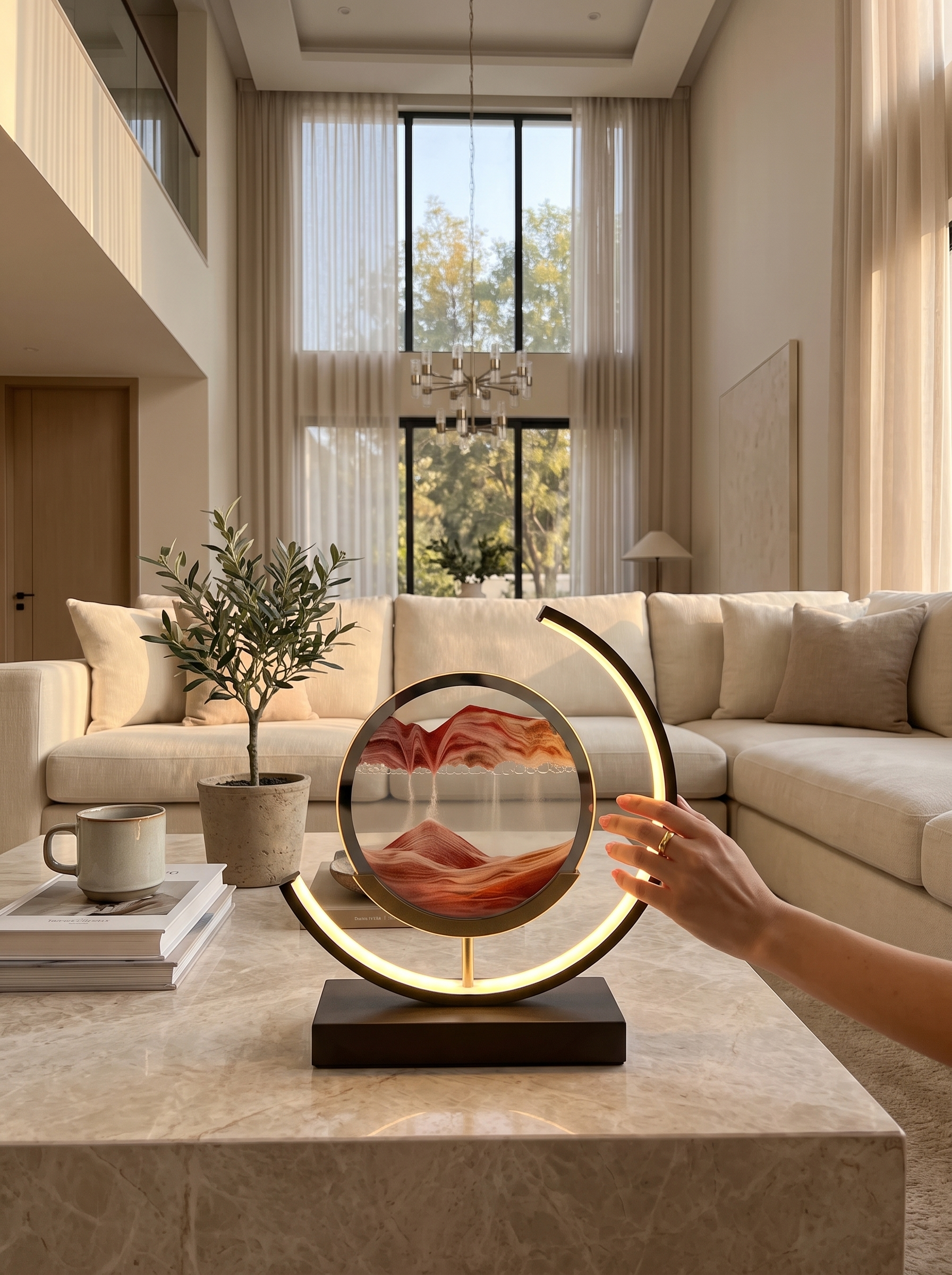 Sandlight Quicksand Table Lamp - A Landscape That Rebuilds Itself