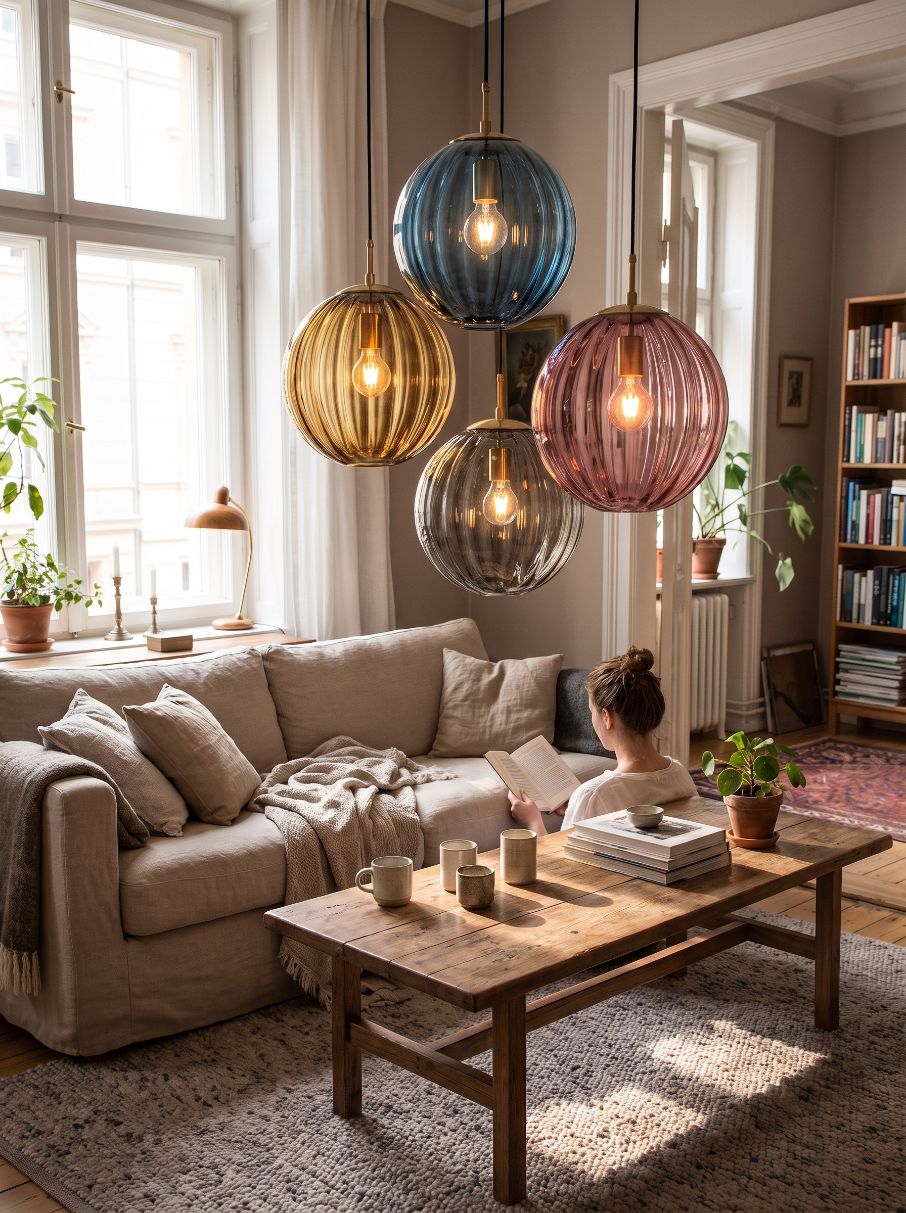 Glass Ball Pendant Light lifestyle - Hangs Wherever You Need It