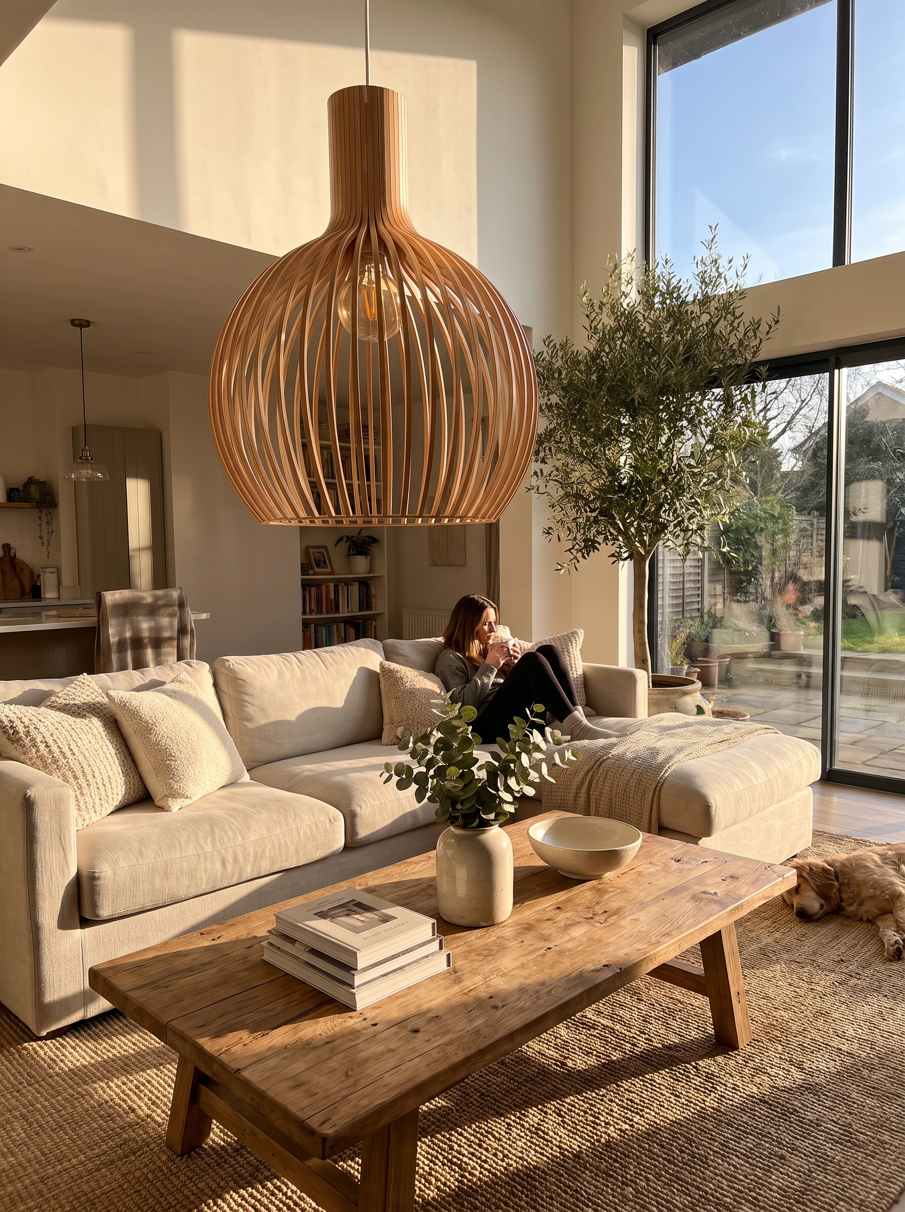 Handcrafted Wooden Pendant Light natural timber warmth