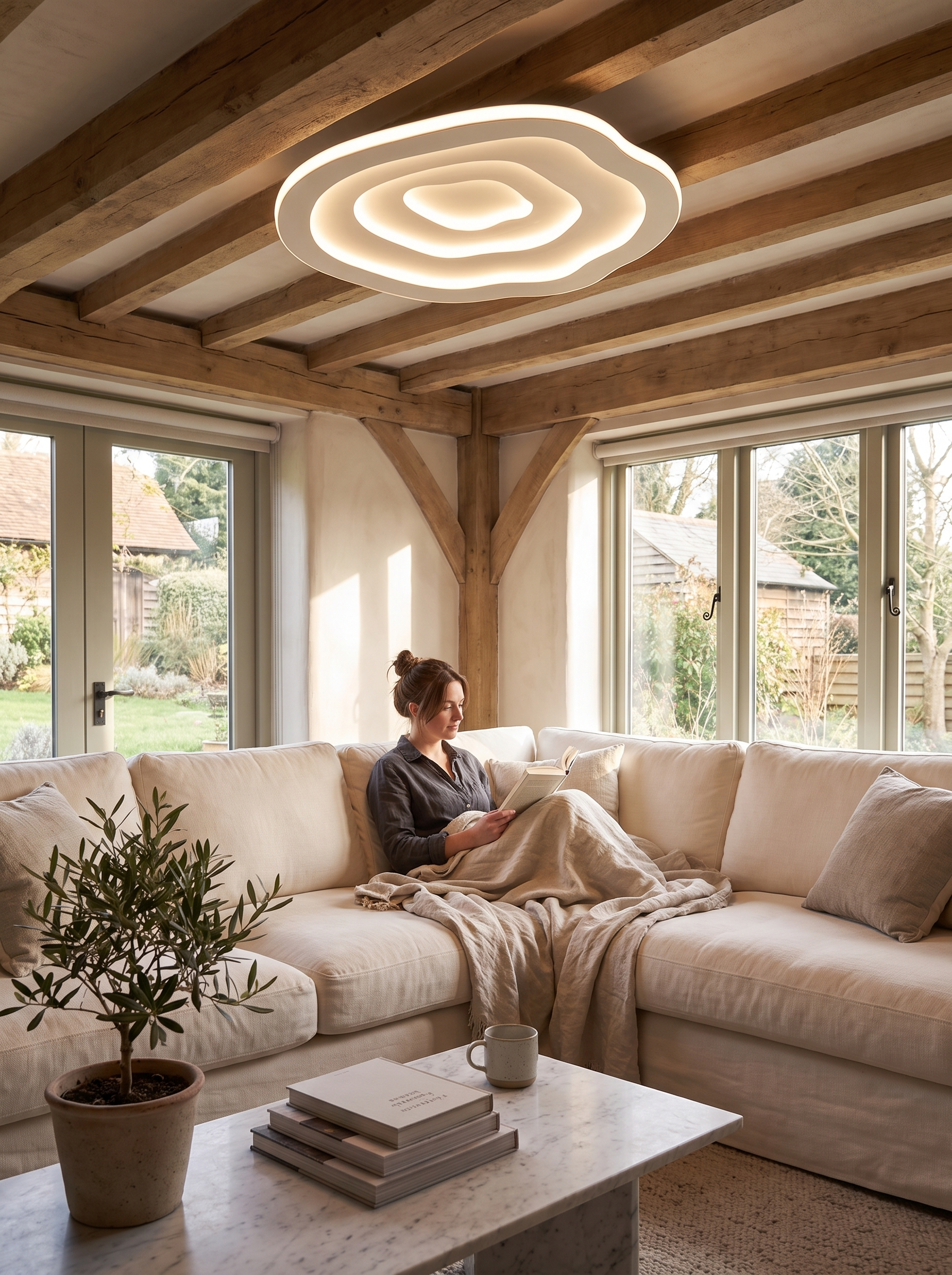 Ripple LED Ceiling Lamp even wash of light in a room