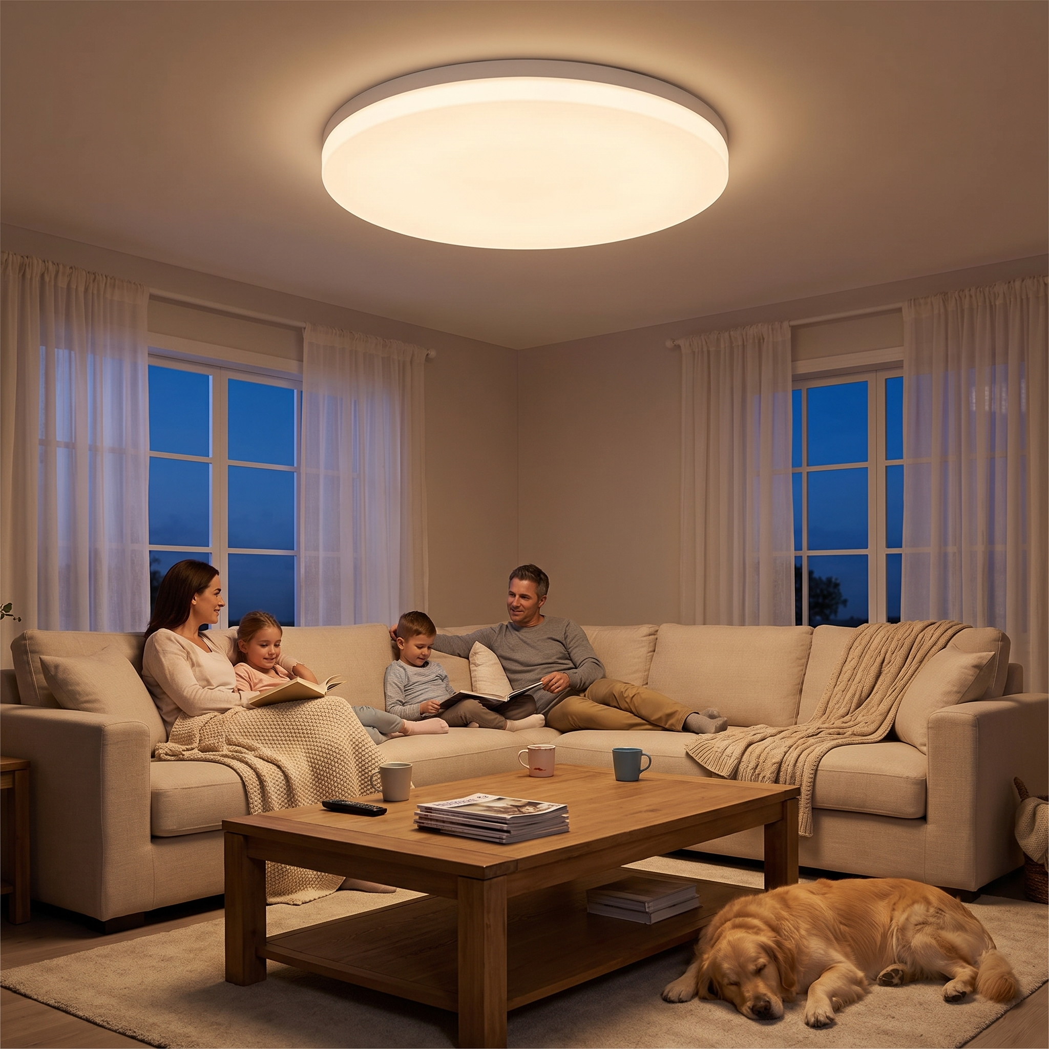 Ultra-thin Round LED Ceiling Lamp lifestyle