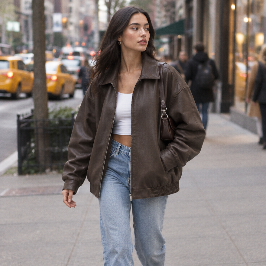 Faux Leather Jacket