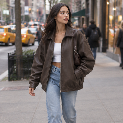 Faux Leather Jacket