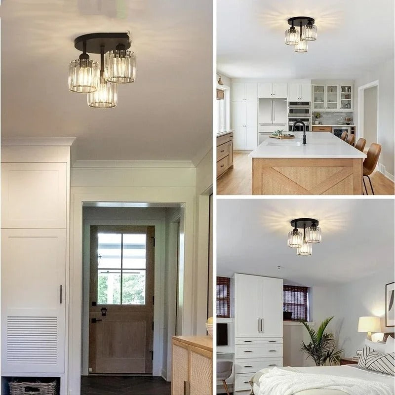 Gold Crystal Ceiling Light