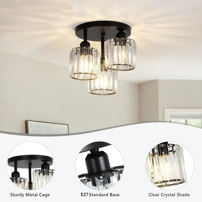 Gold Crystal Ceiling Light