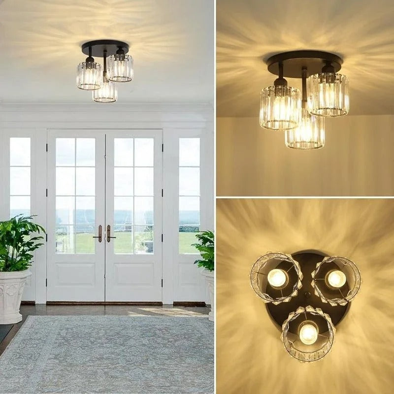 Gold Crystal Ceiling Light