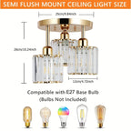 Gold Crystal Ceiling Light