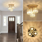 Gold Crystal Ceiling Light