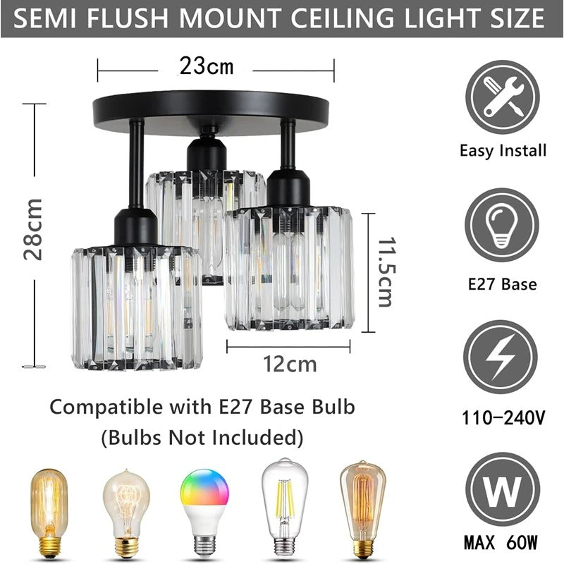 Gold Crystal Ceiling Light