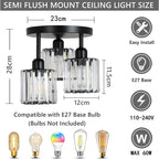Gold Crystal Ceiling Light